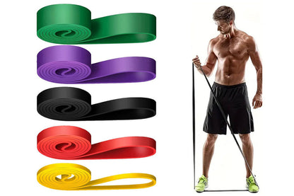 5Pcs Resistance Bands Exercise Yoga Pilates Rubber Fitness Training