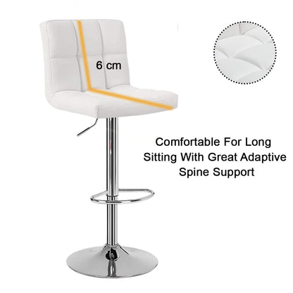 Bar Stools With Pu Leather Height Adjustable Bar Stools