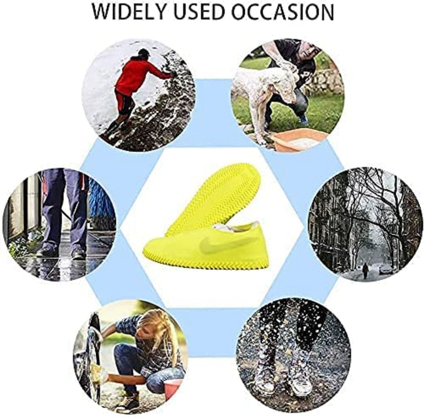Waterproof Silicone Shoe Covers – Reusable Anti-Slip Rain Boot Protectors (1 Pair)
