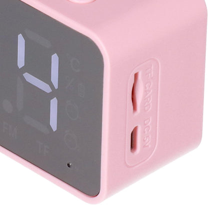 Digital Smart Alarm Clock With Bluetooth Speaker (Pink)