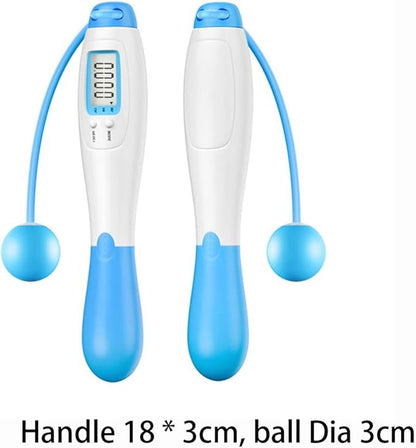 Cordless Skipping Digital Jump Rope (Blue/White)