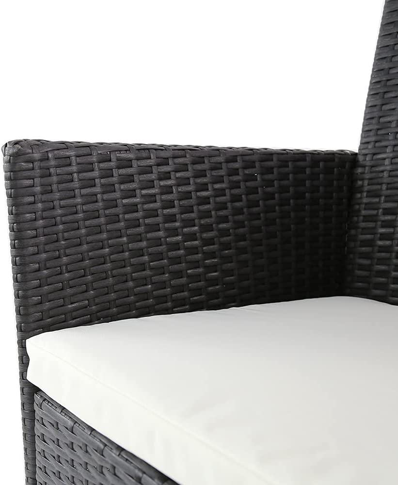 PE/PVC Rattan Patio Chairs & Round Table 3PC Set