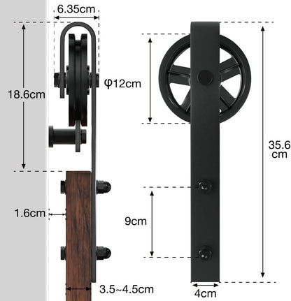 Barn Door Sliding Door Hardware 1.83m Single
