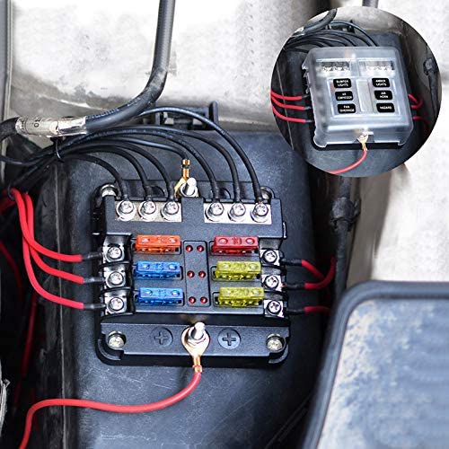 6 Circuit Negative Bus Blade Fuse Block