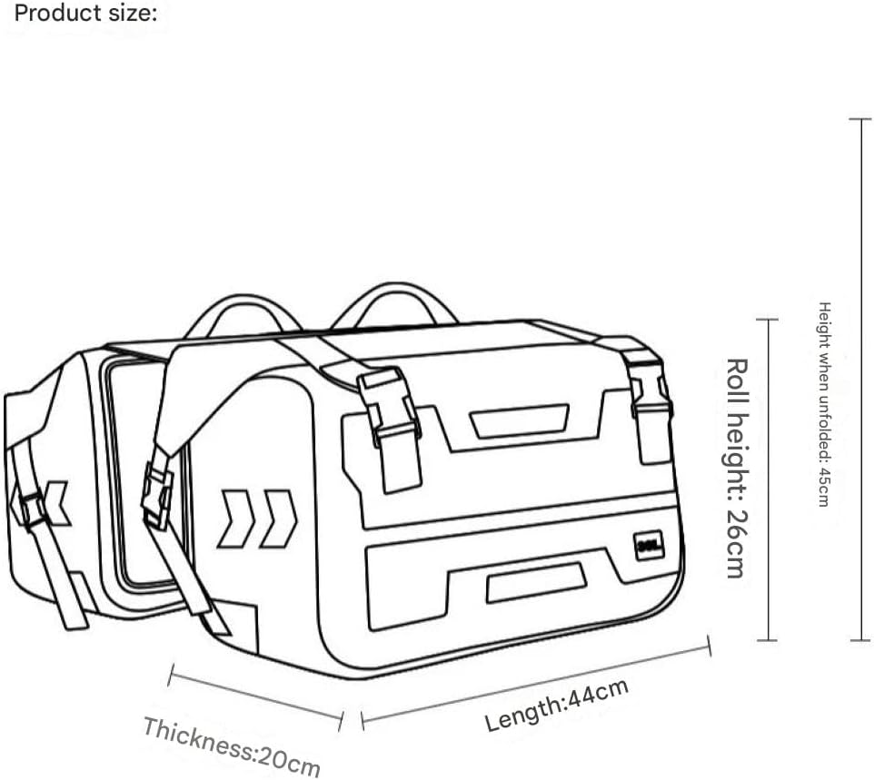 ECOTREK Motorcycle Saddlebags – Double Side Saddle Bag, 60L Waterproof Pannier YJ7303