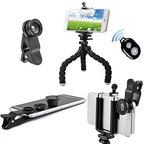 iPhone Tripod Mount Holder Stand + Bluetooth Selfie remote