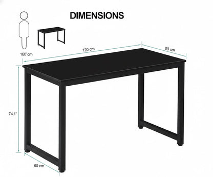 Computer Desk Table Black 120cm