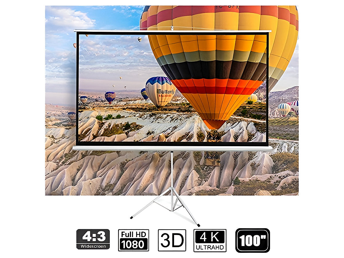 Projector Screen with Stand 100"