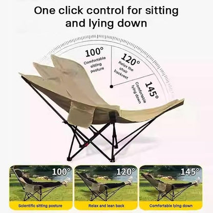 URBAN WAVE Breathable Mesh Reclining Camp Chair with Footrest YQ13510