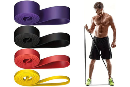 4Pcs Resistance Bands Exercise Yoga Pilates Rubber Fitness Training