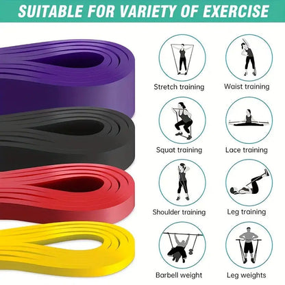 4Pcs Resistance Bands Exercise Yoga Pilates Rubber Fitness Training