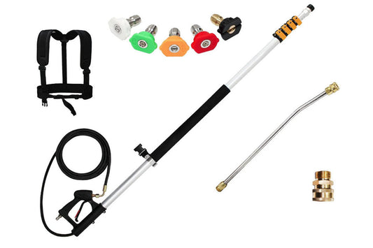 Telescoping Pressure Washer 6.2m Pole with Harness