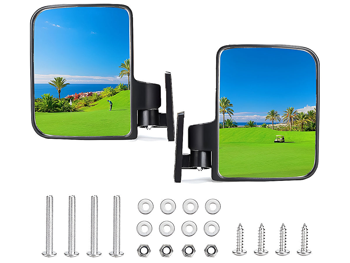 Golf Cart Side Mirrors, Rear View Mirror for Club Car EZGO Yamaha