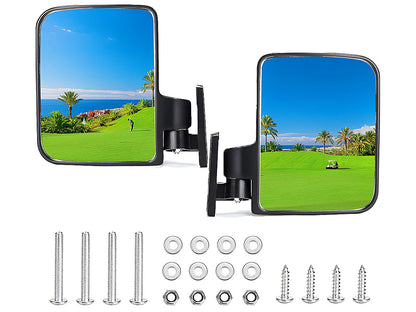 Golf Cart Side Mirrors, Rear View Mirror for Club Car EZGO Yamaha