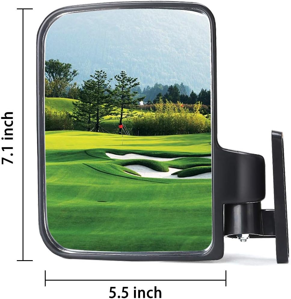 Golf Cart Side Mirrors, Rear View Mirror for Club Car EZGO Yamaha