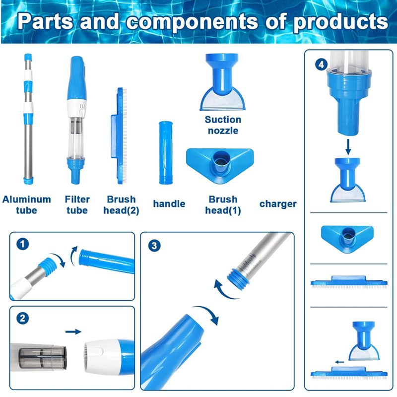 Swimming Pool Cleaner Cordless Rechargeable