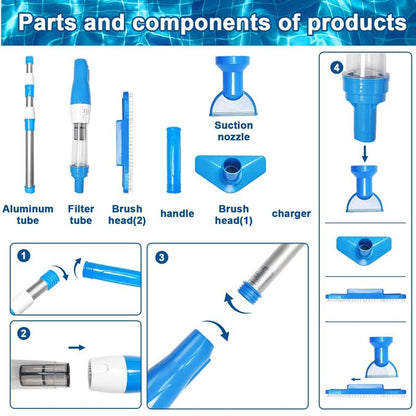 Swimming Pool Cleaner Cordless Rechargeable