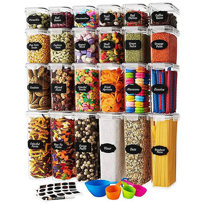 Food Storage Container Set Kitchen and Pantry Containers 24PCS