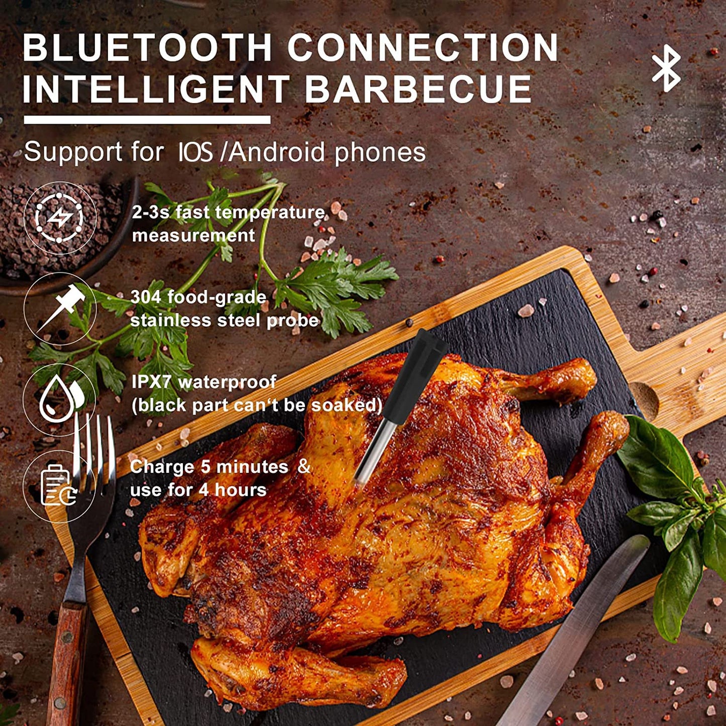 Meat Thermometer Smart Wireless
