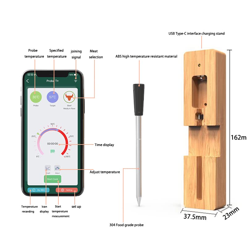 Meat Thermometer Smart Wireless