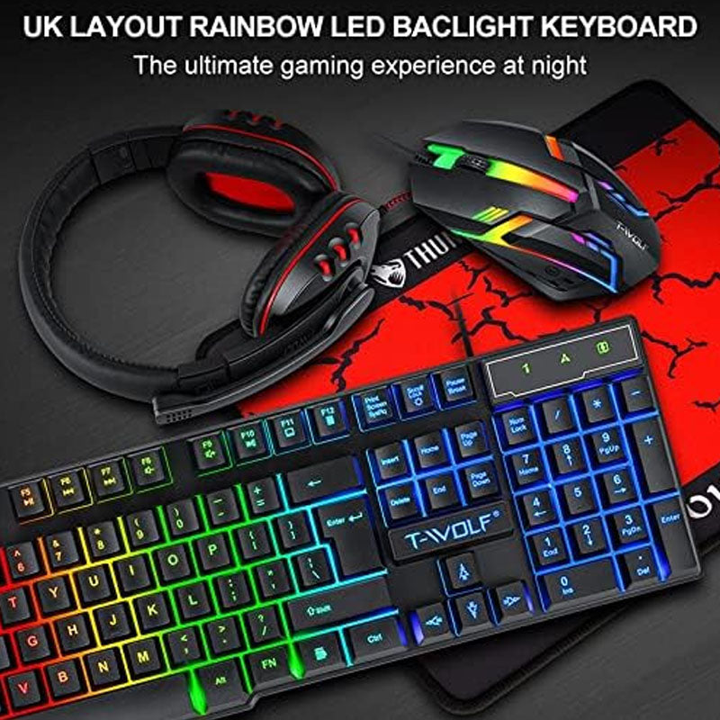 Gaming Keyboard Mouse Headphone Set
