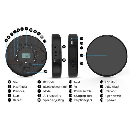 Portable CD Player with Bluetooth