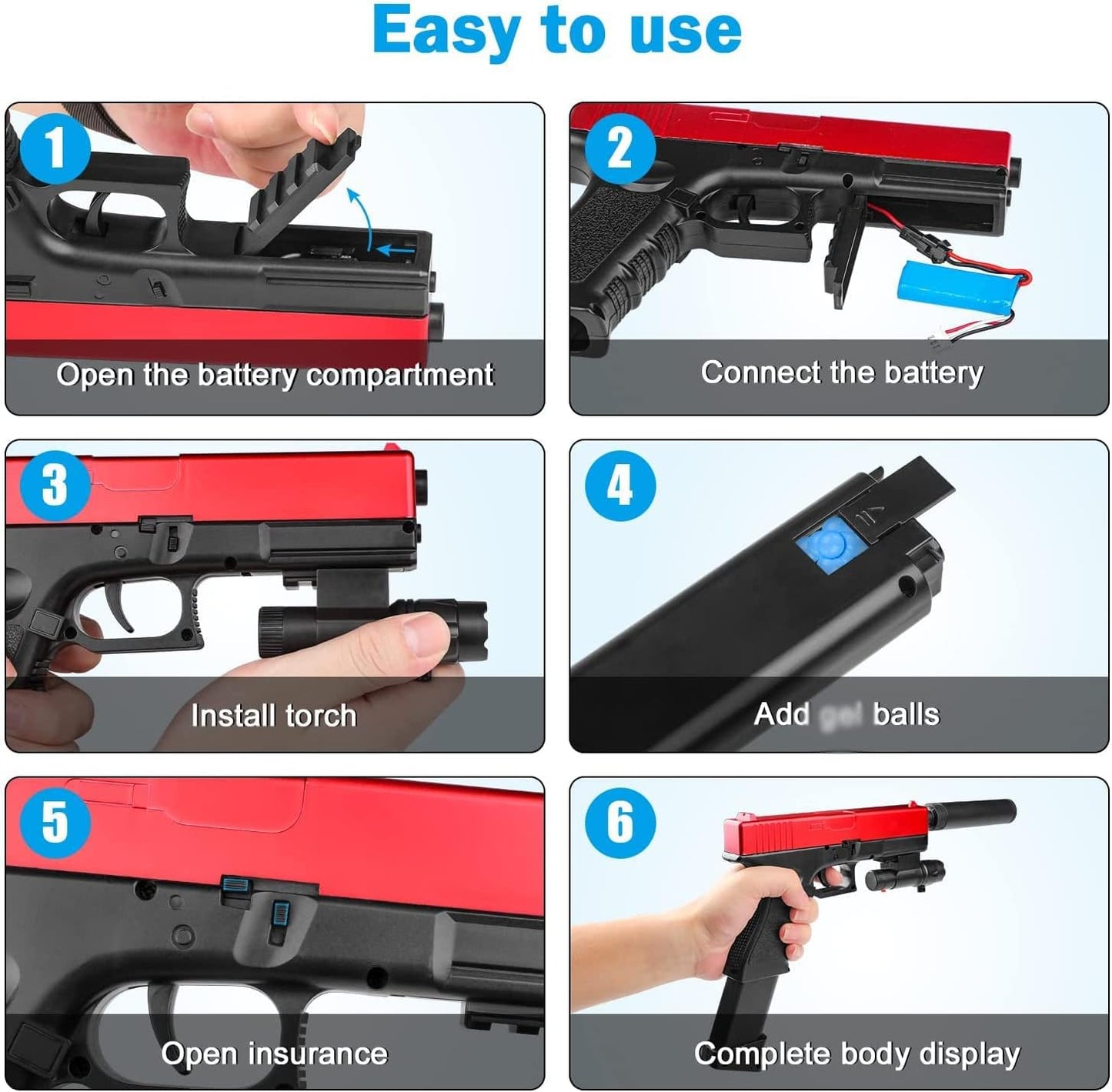 Electric Gel Blaster Water Gun with 30,000 Gel Balls Water Toys