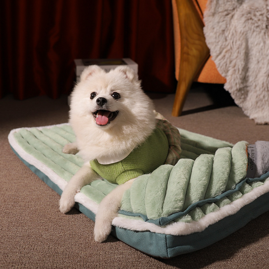Plush and Velvet Waves Perfect Comfort Dog Bed - L