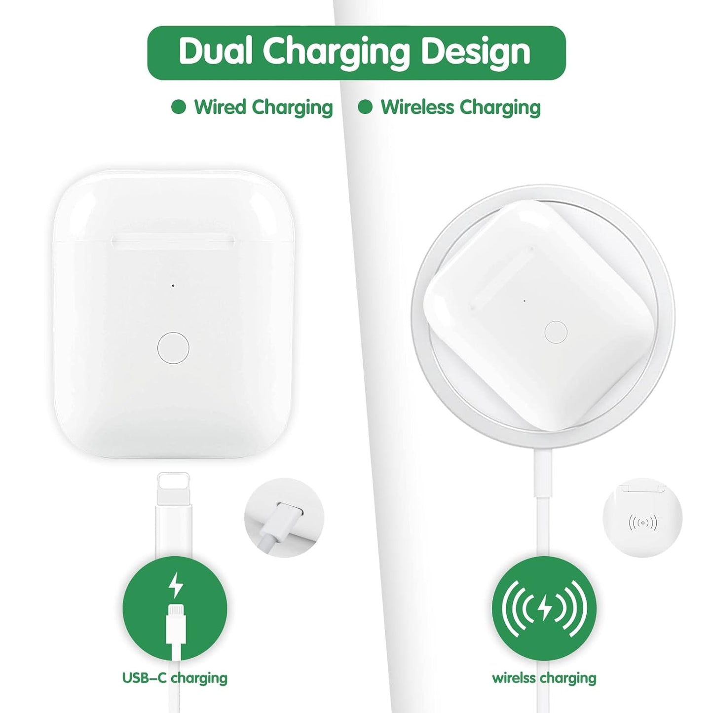 Wireless Charging Case Compatible with AirPods 1 & 2