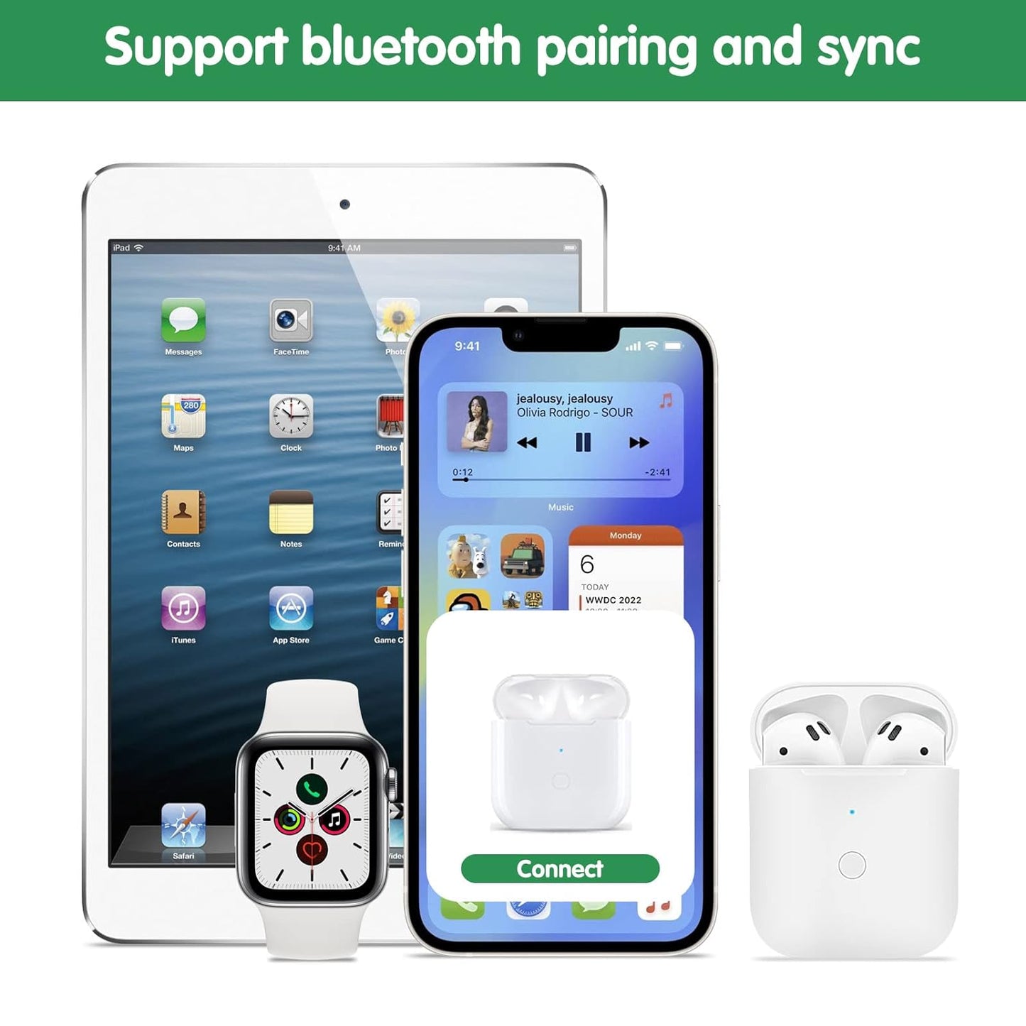 Wireless Charging Case Compatible with AirPods 1 & 2