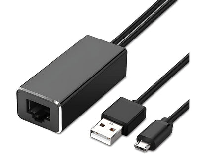 USB Ethernet Adapter for Firestick, Fire TV, Chromecast Ultra/2/1/Audio