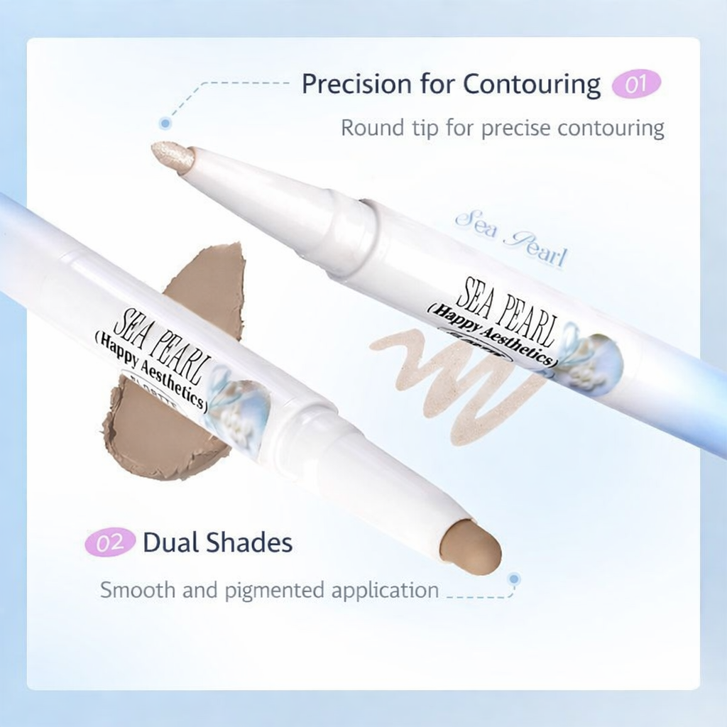 Flortte Glass Sea Collection Dual-Ended Highlight & Contour Pen