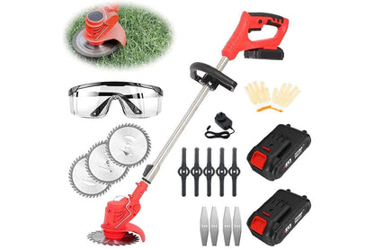 Cordless Push Weed Eater and Grass Trimmer Lawn Mower