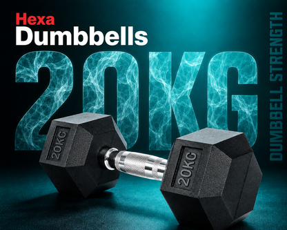 Hexagonal Dumbbell Hex Set 20Kg Each