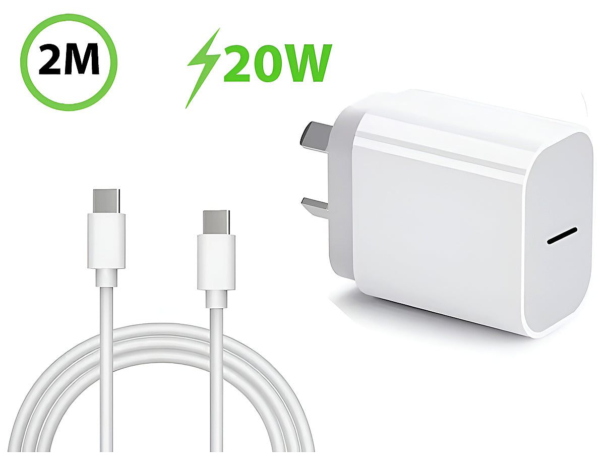 iPhone Fast Charger, 20W Adapter with USB-C to USB-C  Cable