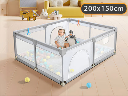 Portable Baby Playpen Fence Gate Wall Fence Barrier Play Gym Mat 2000cm