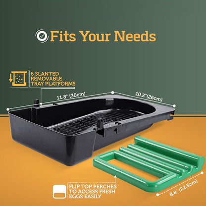 Nesting Box Chicken Hen Roll Away Laying Nest Boxes Chook Brooder 6 Compartment