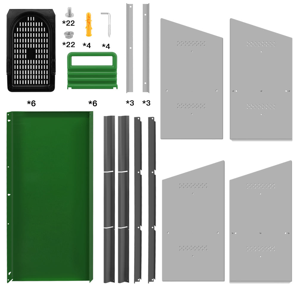 Nesting Box Chicken Hen Roll Away Laying Nest Boxes Chook Brooder 6 Compartment