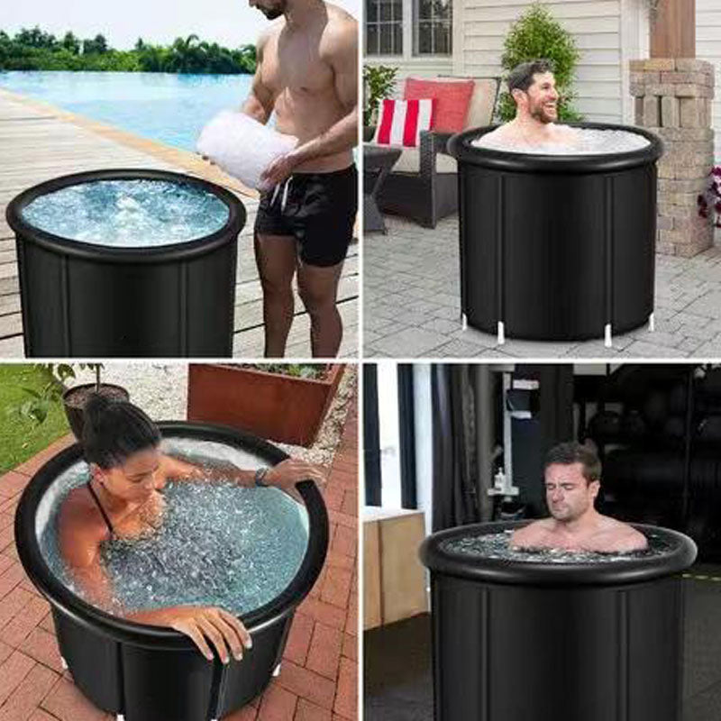 Portable Ice Bath Tub 300L Inflatable Hot Bathtub SPA Massage Athletes Outdoor