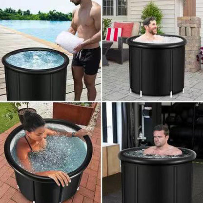 Portable Ice Bath Tub 300L Inflatable Hot Bathtub SPA Massage Athletes Outdoor