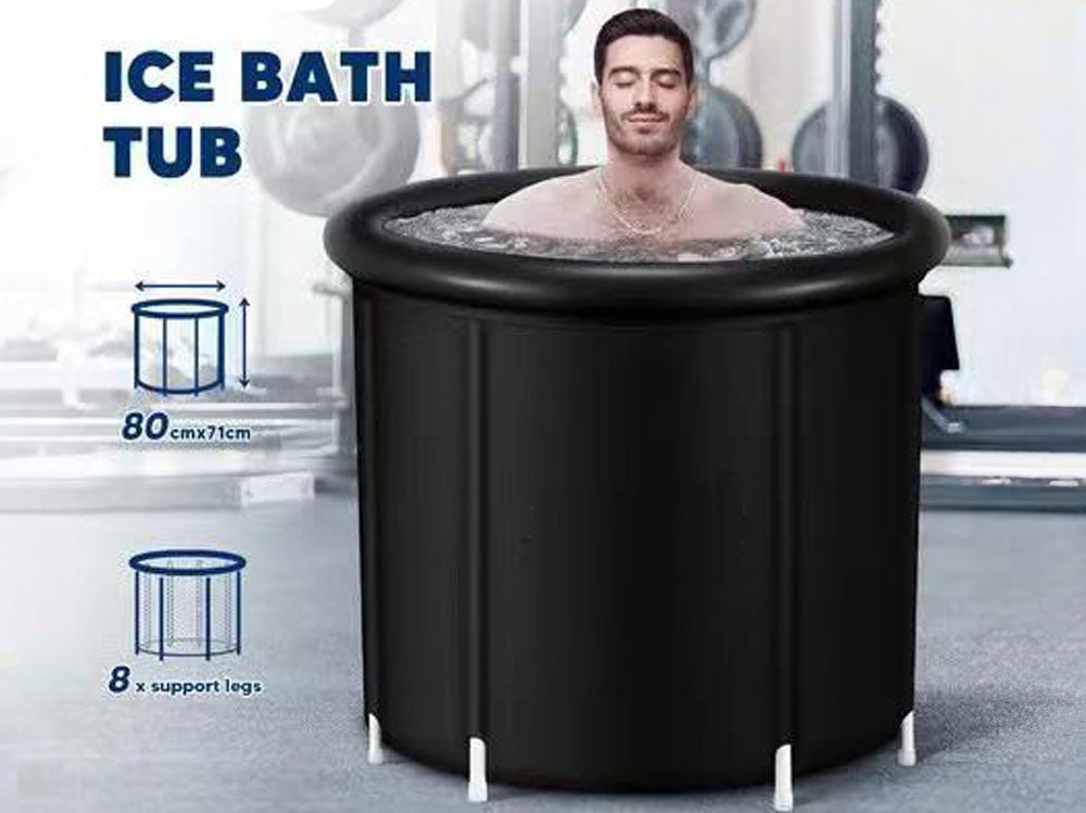 Portable Ice Bath Tub 300L Inflatable Hot Bathtub SPA Massage Athletes Outdoor