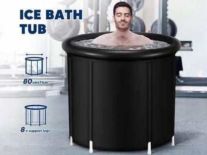 Portable Ice Bath Tub 300L Inflatable Hot Bathtub SPA Massage Athletes Outdoor