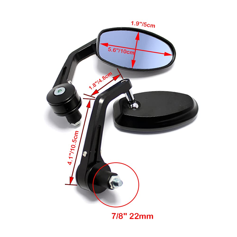 Motorcycle Bar End Mirrors Universal