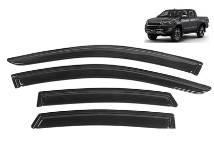 Door Visor / Weather Shield / Monsoon Guard To Suit Toyota HILUX 2015-2024