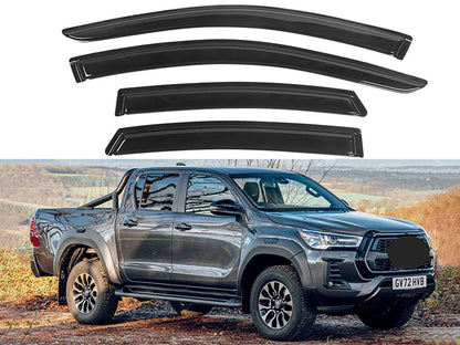 Door Visor / Weather Shield / Monsoon Guard To Suit Toyota HILUX 2015-2024