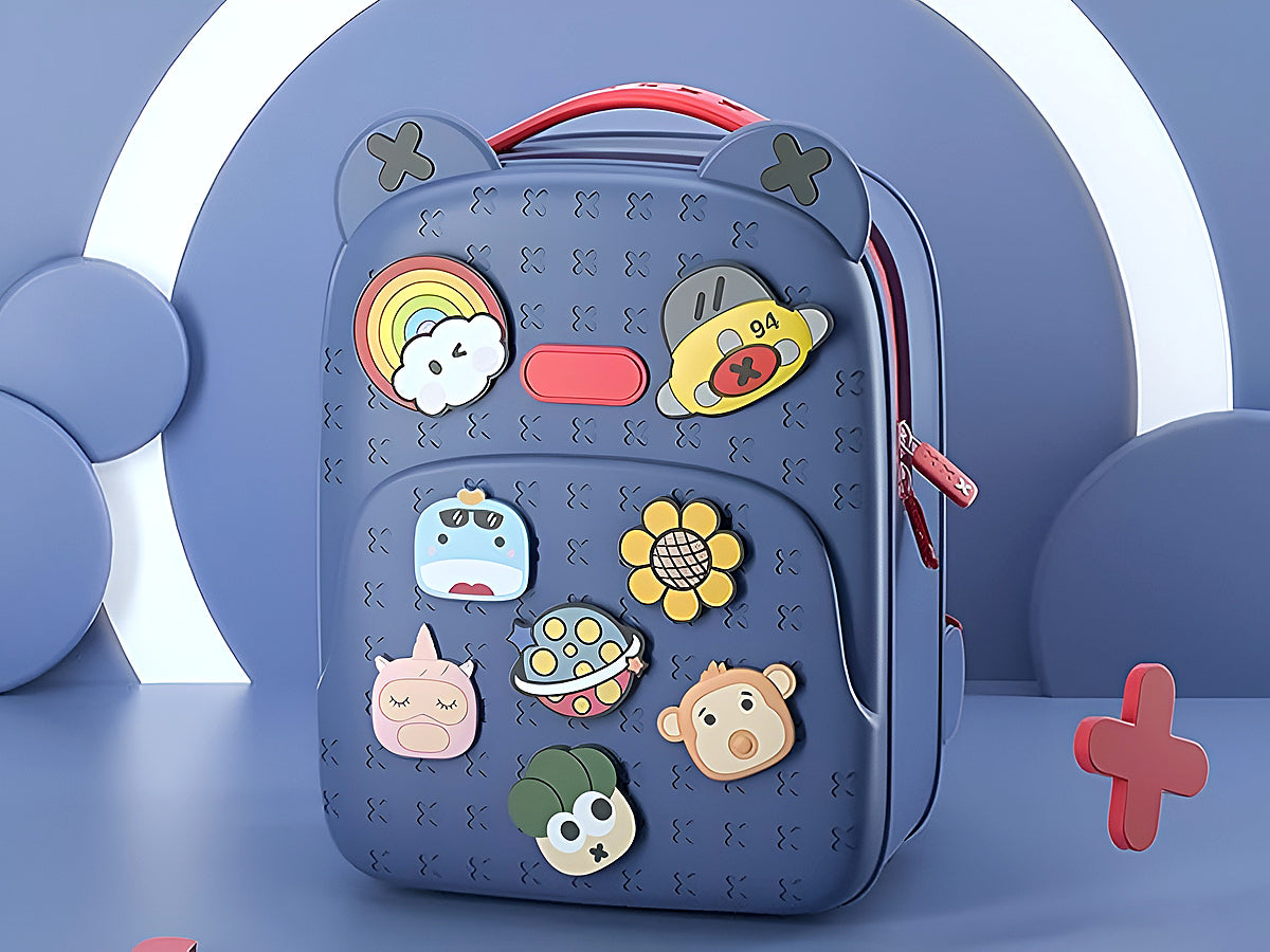 Kids Tide Satchel Cartoon Backpack-Blue