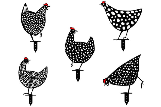Garden Ornaments Chicken Decoration Stake