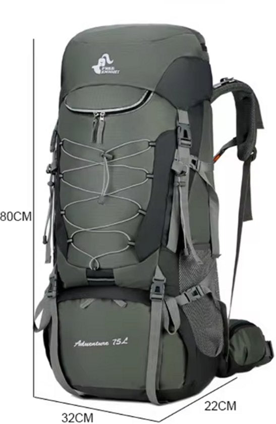 75L Camping & Hiking Backpack – Outdoor Travel Mountaineering Pack with Rain Cover ZYQS11710