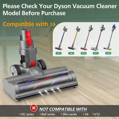 LED Light Roller Brush For Dyson V7 V8 V10 V11 SV14 V15 Head Motorhead