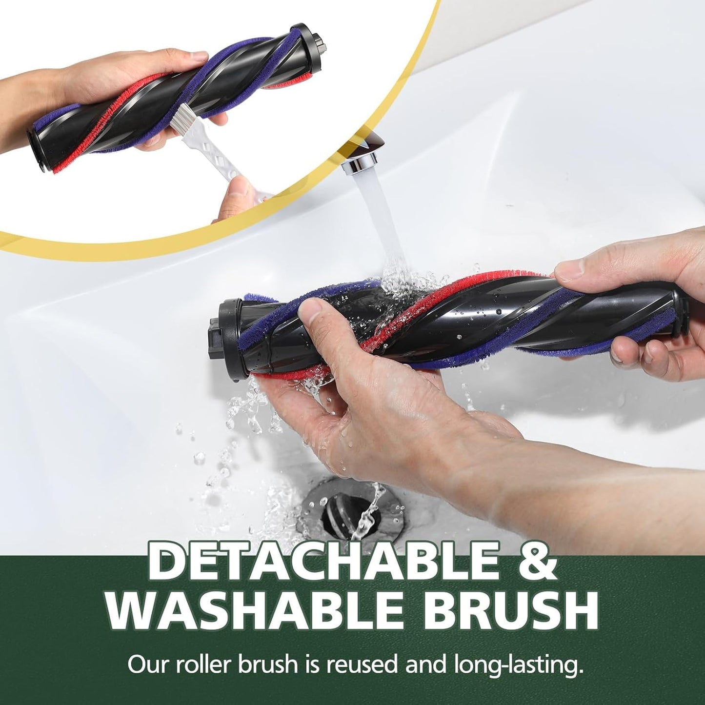 LED Light Roller Brush For Dyson V7 V8 V10 V11 SV14 V15 Head Motorhead